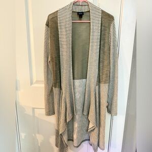 Daytrip Olive and Cream Striped Cardigan